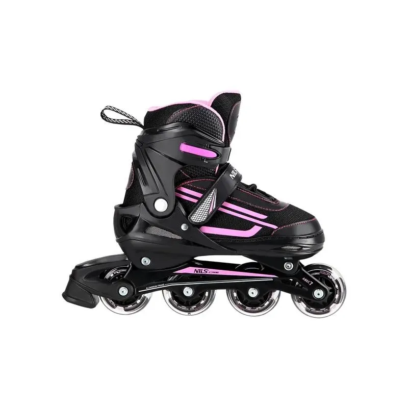 NJ19803A LED PINK SIZE. M(35-38) IN-LINE SKATES NILS EXTREME