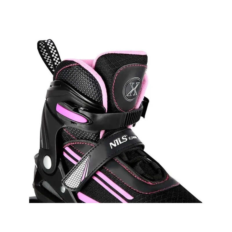 NJ19803A LED PINK SIZE. M(35-38) IN-LINE SKATES NILS EXTREME
