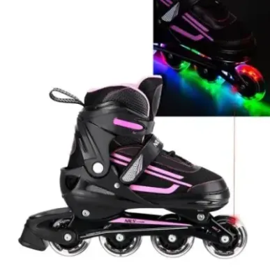 NJ19803A LED PINK SIZE. M(35-38) IN-LINE SKATES NILS EXTREME