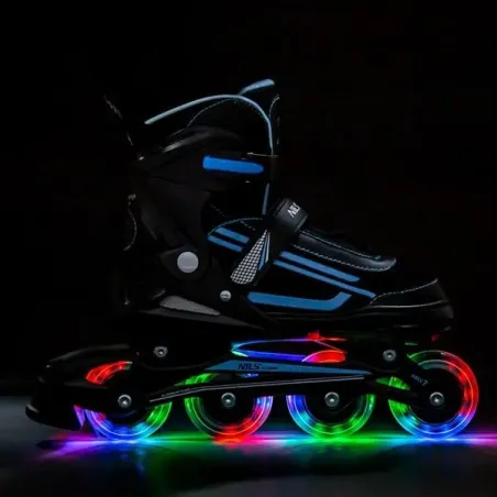NJ19803A LED BLUE SIZE. L(39-42) IN-LINE SKATES NILS EXTREME