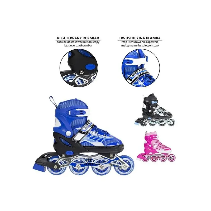 NJ1828 A BLACK SIZE M IN-LINE SKATES NILS EXTREME
