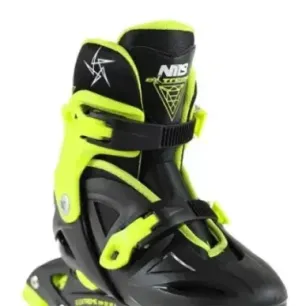 NJ/NA0321 A BLACK-LIME SIZE M (31-35) IN-LINE SKATES NILS EXTREME