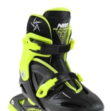 NJ/NA0321 A BLACK-LIME SIZE M (31-35) IN-LINE SKATES NILS EXTREME