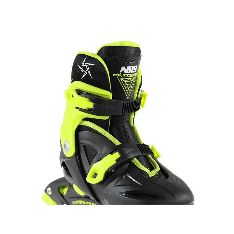 NJ/NA0321 A BLACK-LIME SIZE L (36-40) IN-LINE SKATES NILS EXTREME