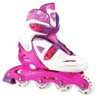 NJ/NA0321 A WHITE-PINK SIZE S (26-30) IN-LINE SKATES NILS EXTREME