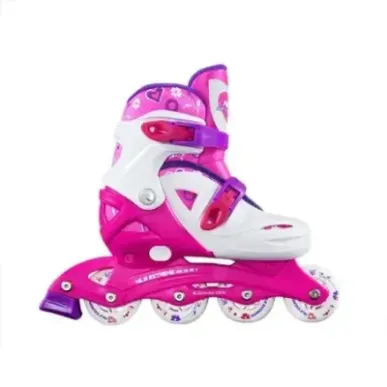 NJ/NA0321 A WHITE-PINK SIZE S (26-30) IN-LINE SKATES NILS EXTREME