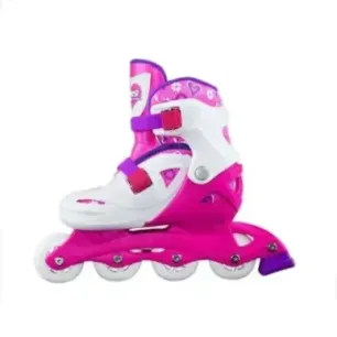 NJ/NA0321 A WHITE-PINK SIZE S (26-30) IN-LINE SKATES NILS EXTREME