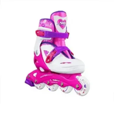NJ/NA0321 A WHITE-PINK SIZE S (26-30) IN-LINE SKATES NILS EXTREME