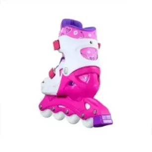 NJ/NA0321 A WHITE-PINK SIZE S (26-30) IN-LINE SKATES NILS EXTREME