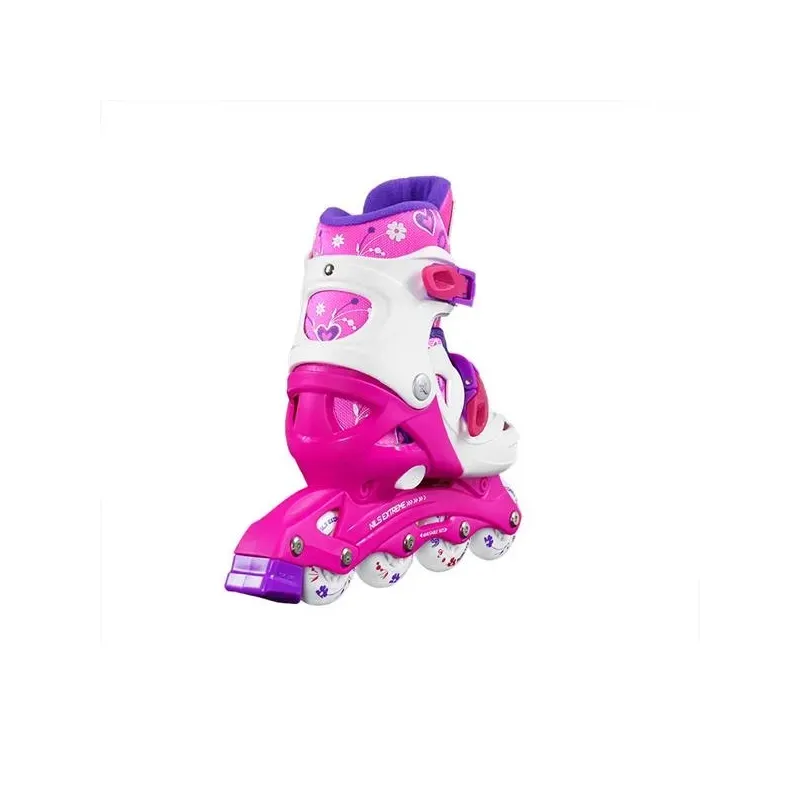 NJ/NA0321 A WHITE-PINK SIZE S (26-30) IN-LINE SKATES NILS EXTREME