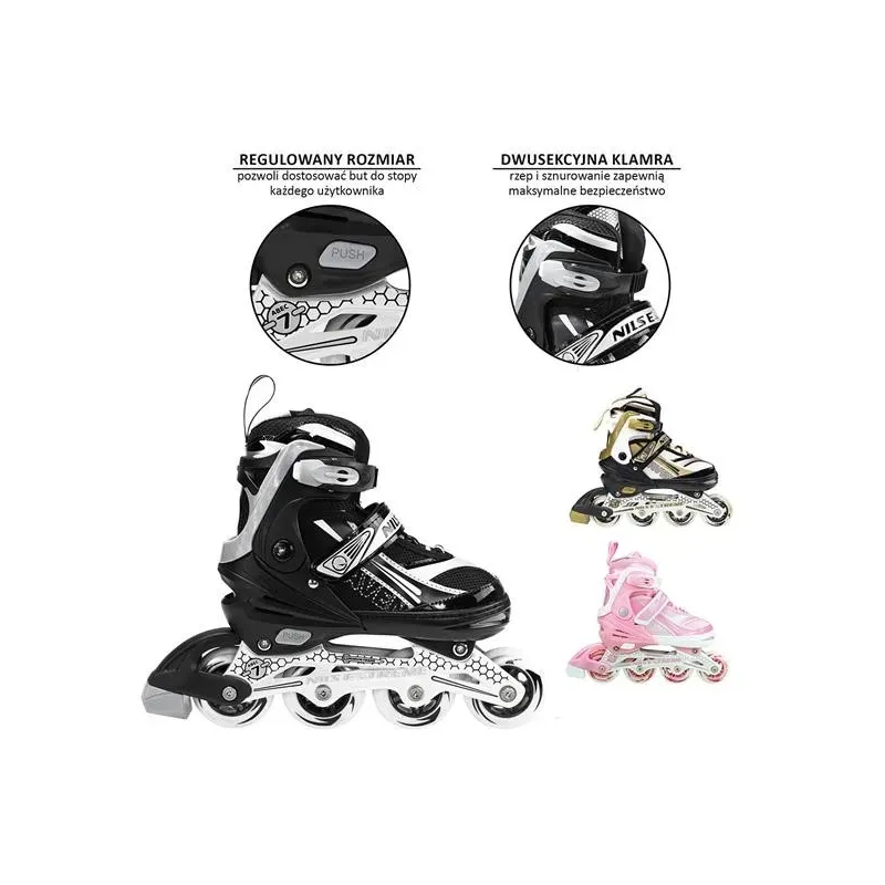 NA1123 A BLACK SIZE M (35-38) IN-LINE SKATES NILS EXTREME