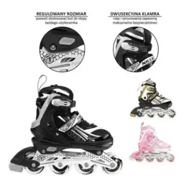 NA1123 A BLACK SIZE M (35-38) IN-LINE SKATES NILS EXTREME