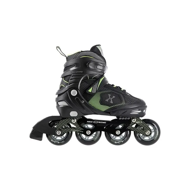 NA9080 BLACK/GREEN SIZE M (35-38) NILS EXTREME INLINE SKATES