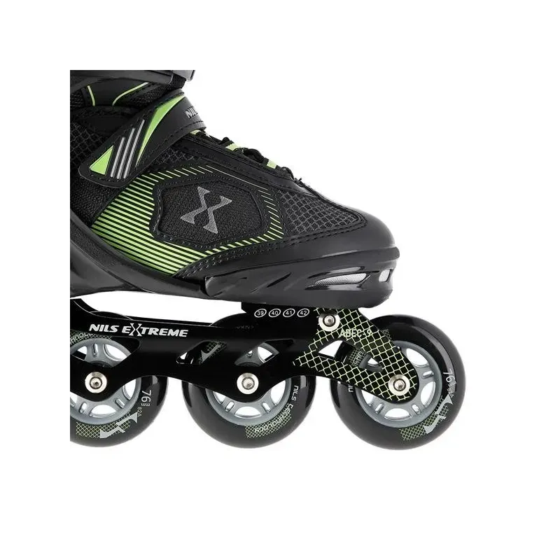 NA9080 BLACK/GREEN SIZE L (39-42) NILS EXTREME INLINE SKATES