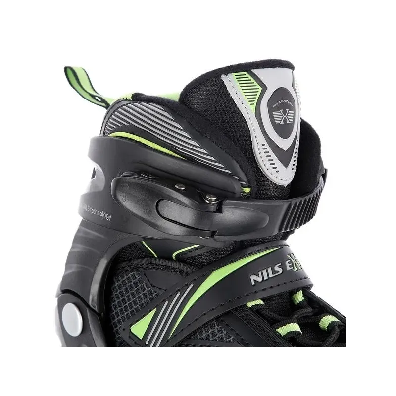 NA9080 BLACK/GREEN SIZE L (39-42) NILS EXTREME INLINE SKATES