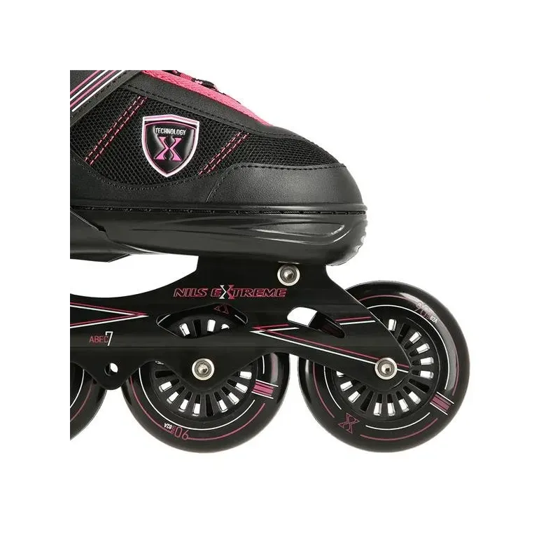 NA19088 BLACK-PINK SIZE S (31-34) IN-LINE SKATES NILS EXTREME