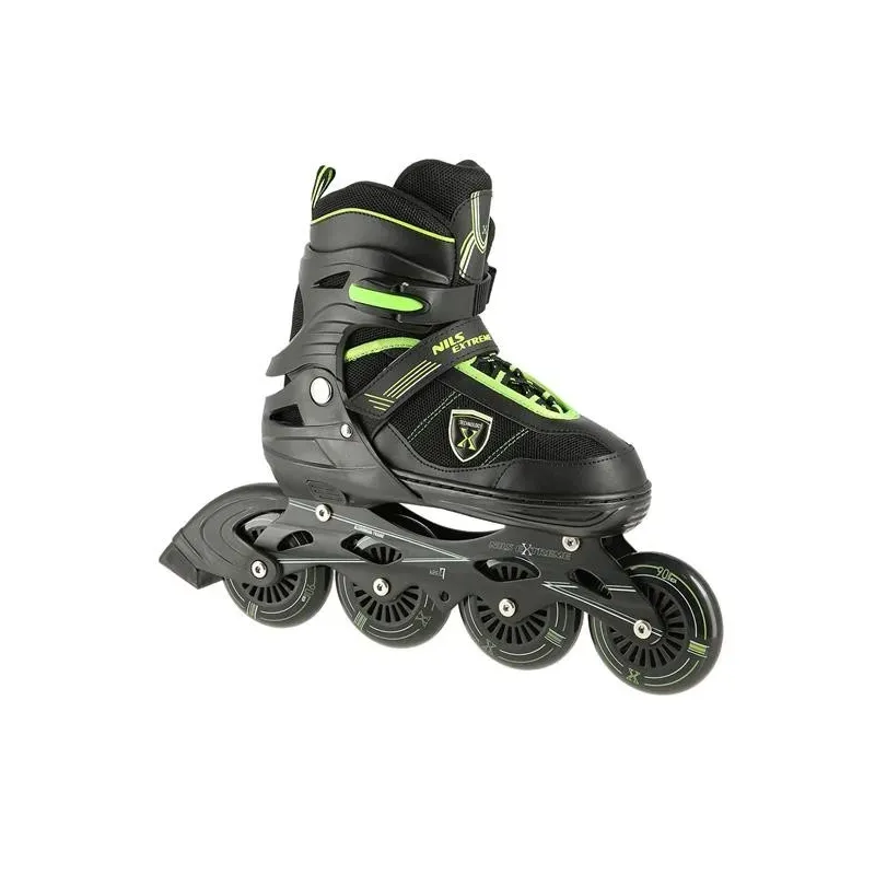 NA19088 BLACK-GREEN SIZE S (31-34) IN-LINE SKATES NILS EXTREME