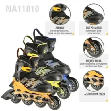 NA11010 BLACK-BLUE SIZE. S (31-34) IN-LINE SKATES NILS EXTREME