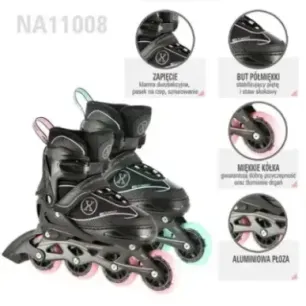 NA11008 BLACK-MINT SIZE. M (35-38) IN-LINE SKATES NILS EXTREME
