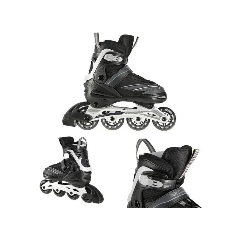 NA1123 A BLACK-GRAY SIZE L(39-42) IN-LINE SKATES NILS EXTREME