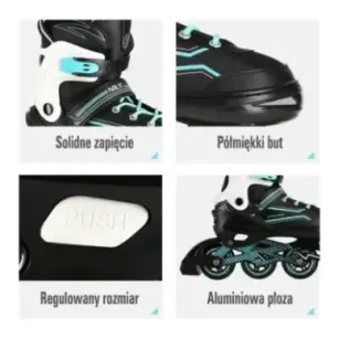 NA1169A TURQUOISE SIZE L(39-42) IN-LINE SKATES NILS EXTREME