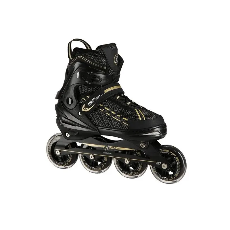 NA1128 BLACK-GOLD SIZE L(39-42) IN-LINE SKATES NILS EXTREME