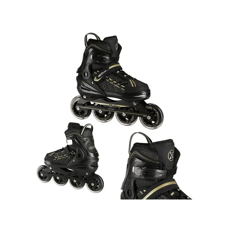 NA1128 BLACK-GOLD SIZE L(39-42) IN-LINE SKATES NILS EXTREME
