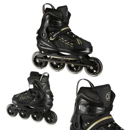 NA1128 BLACK-GOLD SIZE XL(43-45) IN-LINE SKATES NILS EXTREME