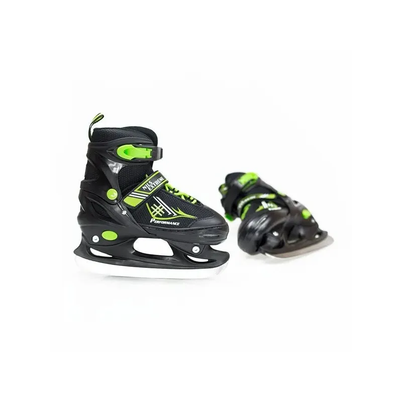NH7104 A BLACK/GREEN SIZE S HOCKEY ICESKATES NILS EXTREME