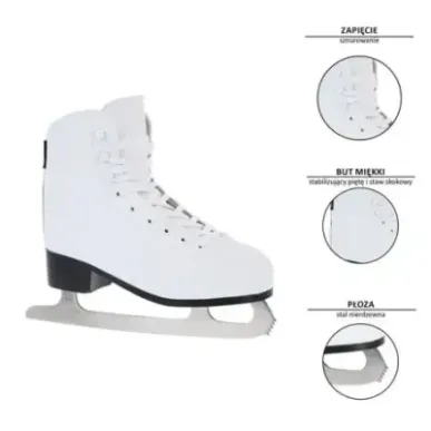 NF8565 S WHITE SIZE. 38 FIGURE ICE SKATES NILS EXTREME