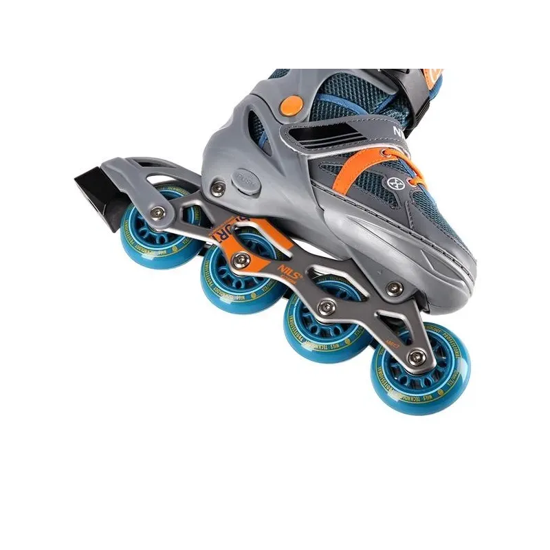 NJ1828A GRAY-ORANGE SIZE S(31-34) IN-LINE SKATES NILS EXTREME