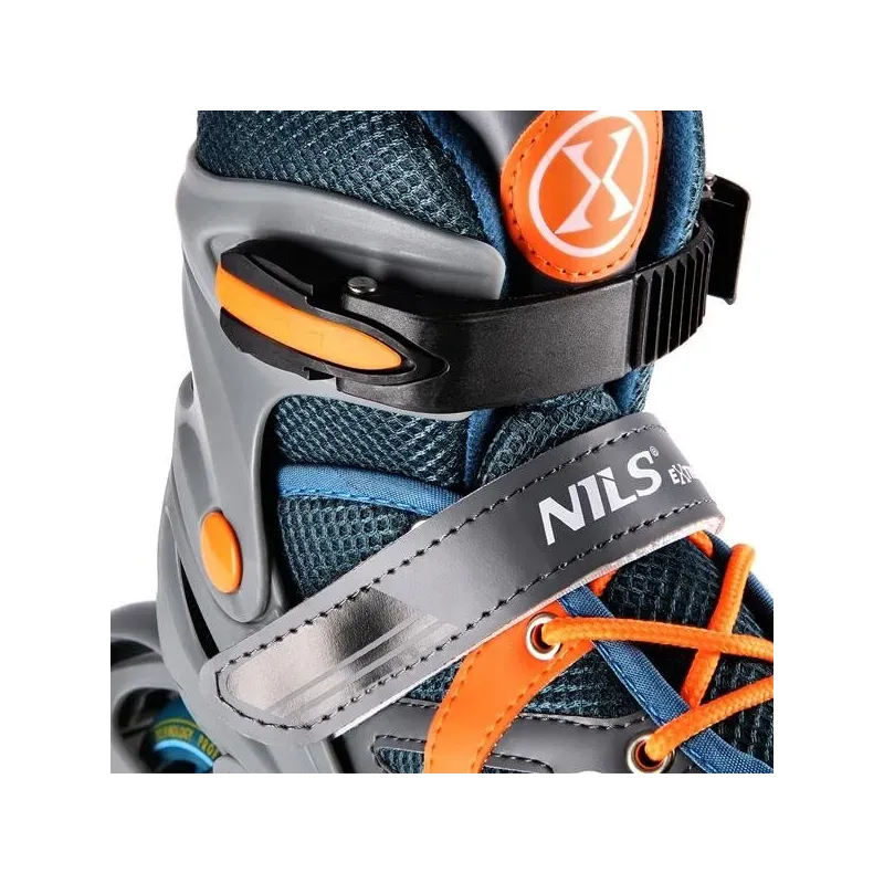 NJ1828A GRAY-ORANGE SIZE M(35-38) IN-LINE SKATES NILS EXTREME