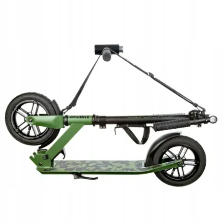 Kick scooter Raven Snug Camo AIR WHEEL 200mm with bell and bottle holder