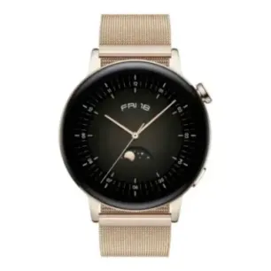 GT 3 (42 mm) Smart watch GPS (satellite) AMOLED Touchscreen 1.32u201d Waterproof Bluetooth Light Gold