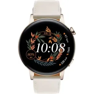 GT 3 (42 mm) Smart watch GPS (satellite) AMOLED Touchscreen 1.32u201d Waterproof Bluetooth White Leather