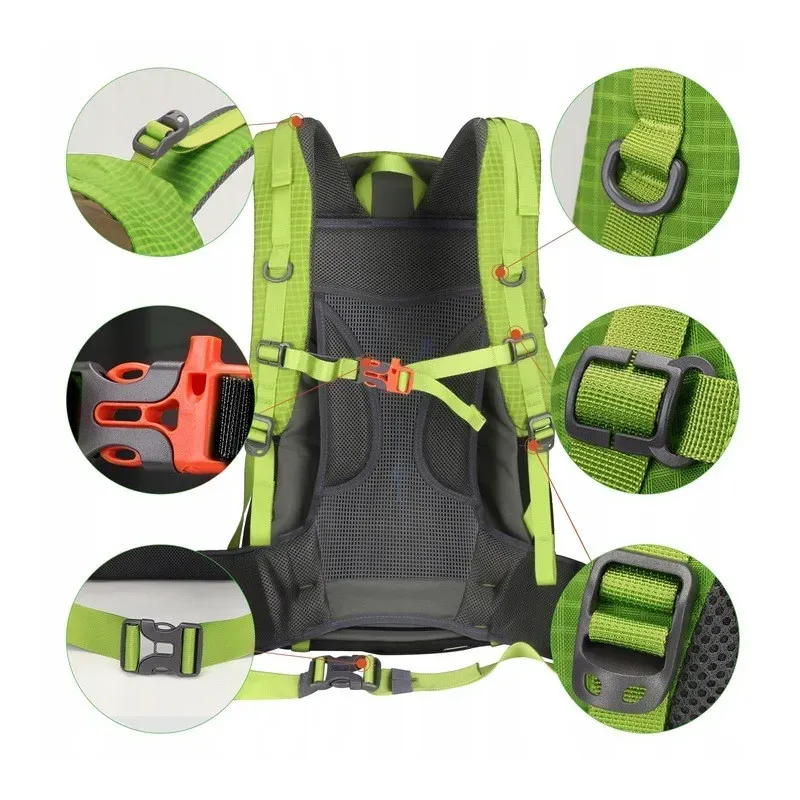 Hiking backpack Aoking 50L Green with detachable frame