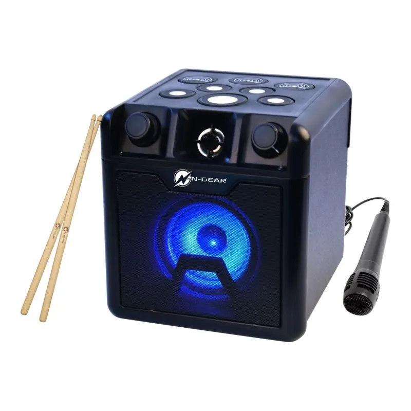 N-Gear Portable Bluetooth Cube Drum Speaker The Drum Block 420 50 W Bluetooth Black Wireless connection N-Gear Portable Bluetooth Cube Drum Speaker The Drum Block 420 50 W Bluetooth Black Wireless connection