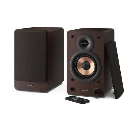Sharp CP-SS30 Bookshelf Speakers, Brown Sharp Speakers CP-SS30(BR) Bookshelf 60 W Bluetooth Brown Wireless