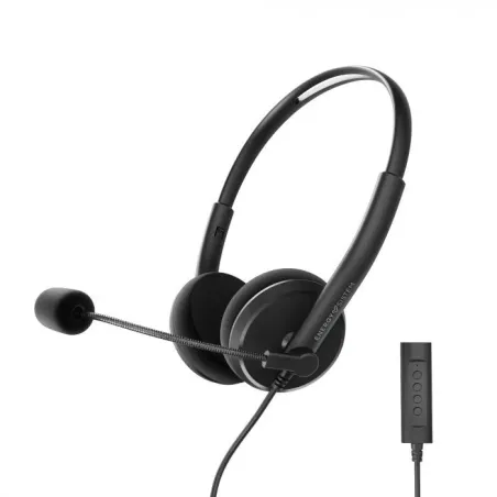 Energy Sistem Headset Office 2+ Black, USB and 3.5 mm plug, volume control, retractable boom mic. Energy Sistem |