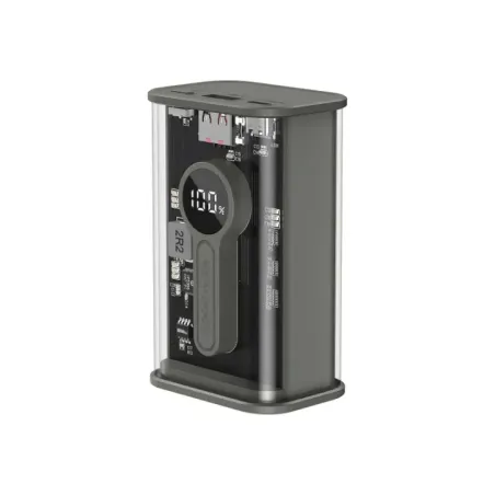 Gembird Transparent QC3.0 Quick Charging Power Bank PB09-TQC3-01 9000 mAh Black