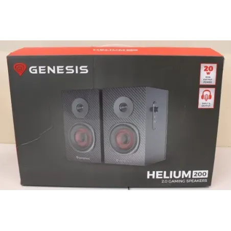 SALE OUT. Genesis Helium 200 Genesis DAMAGED PACKAGING, NAMETAG DAMAGED Gaming Speakers 4 u03a9 Black Genesis Helium