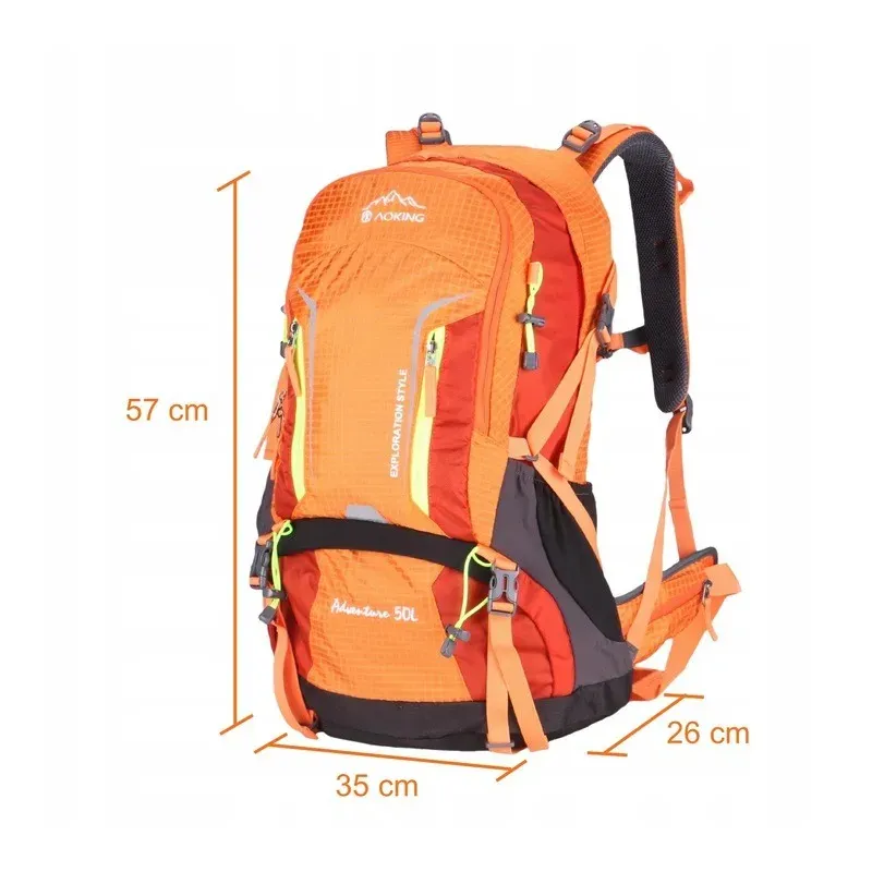Hiking backpack Aoking 50L Orange with detachable frame