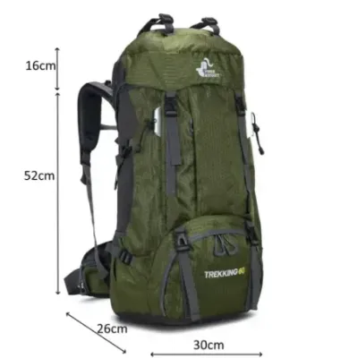 Backpack RG Trekking 60 (50L + 10L) Khaki Green