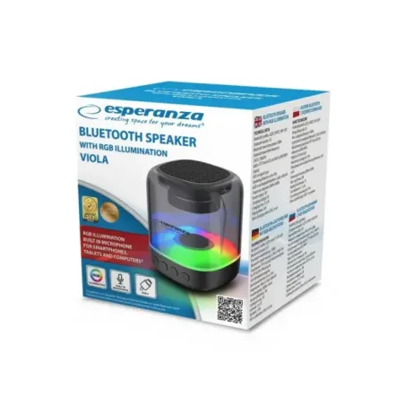Esperanza EP154 BT FM LED RGB Speaker Black 3W