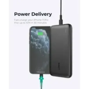 AUKEY PB-N73s Slim Power Bank 10000mAh PD 3.0 QC 3.0 4xUSB 20W Black