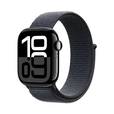Apple Watch Series 10 GPS + Cellular 46mm Jet Black Aluminium Case with Ink Sport Loop
