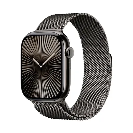 Apple Watch Series 10 GPS + Cellular 46mm Slate Titanium Case with Slate Milanese Loop - M/L