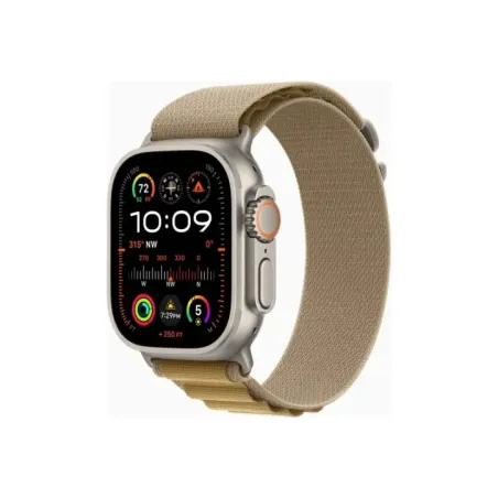 Apple Watch Ultra 2 GPS + Cellular 49mm Natural Titanium Case with Tan Alpine Loop - Medium