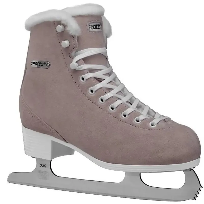 Roces Suede Eco-Fur Figure Skates (Suede Pink|40) Roces Suede Eco-Fur Figure Skates (Suede Pink|40)