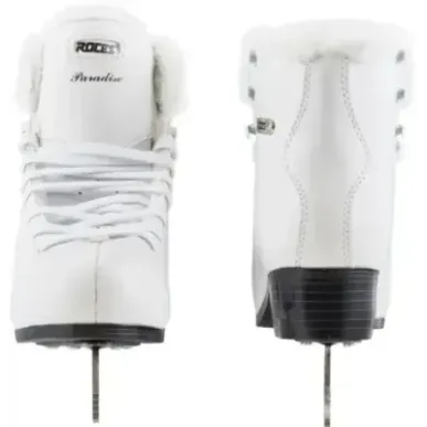 Roces Paradise Eco-Fur Figure Skates (White|42)